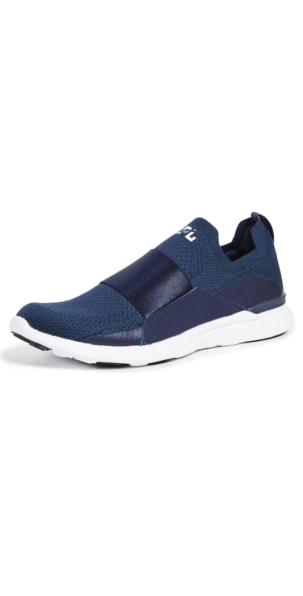 APL Women's Techloom Bliss Navy/White Shoes in Size 7.5, Athletic Propulsion Labs