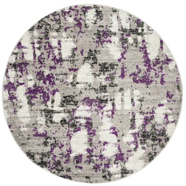 Safavieh Skyler SKY193R 6&7x22 x 6&7x22 Round Grey, Purple Area Rug