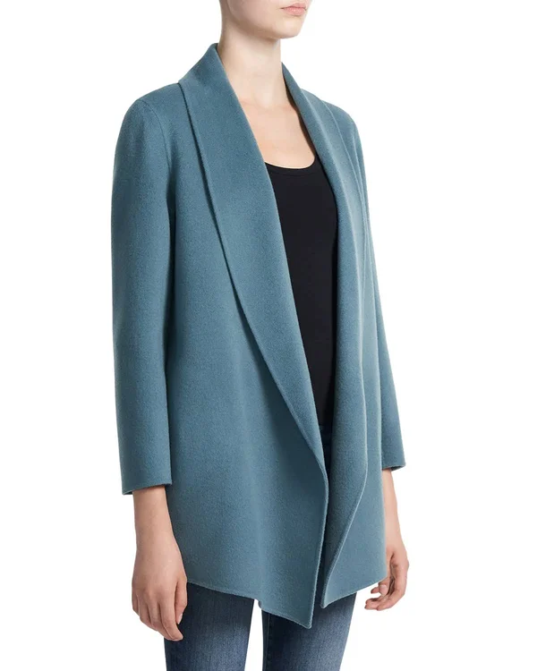 Theory Women's Clairene Shawl Collar Jacket - Ivory - Size Small