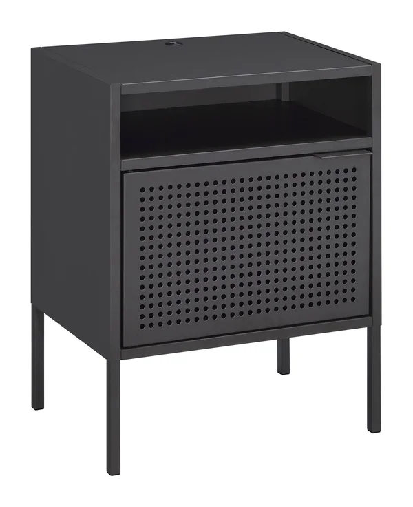 Picket House Furnishings Gemma Nightstand with USB Port - Gray