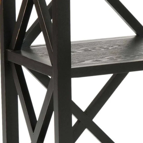 Safavieh AMH6501A Lucas Low Etagere Distressed Black