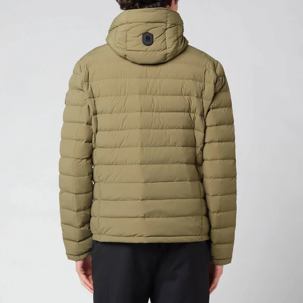 Mackage Men's Mike Stretch Lightweight Down Jacket with Hood - Olive - 40/M
