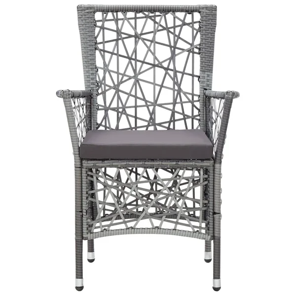 vidaXL Outdoor Chairs 2 Pcs with Cushions Poly Rattan White, 45999