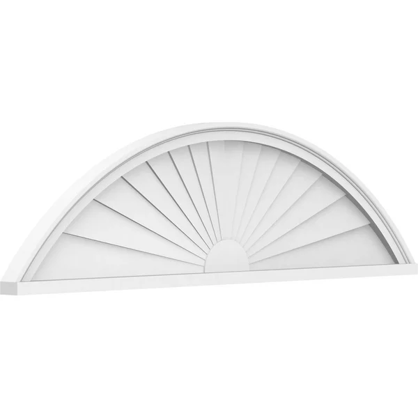 Ekena Millwork PEDPS080X210SEG01 80x22W x 21x22H x 2x22P Segment Arch Sunburst Architectural Grade PVC Pediment