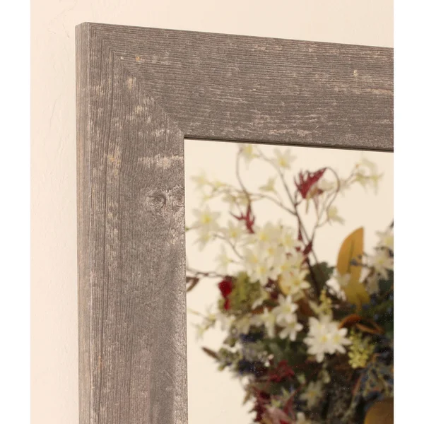 American Value Rustic Wild West Barnwood Wall Mirror - Size: 38.5, Brown