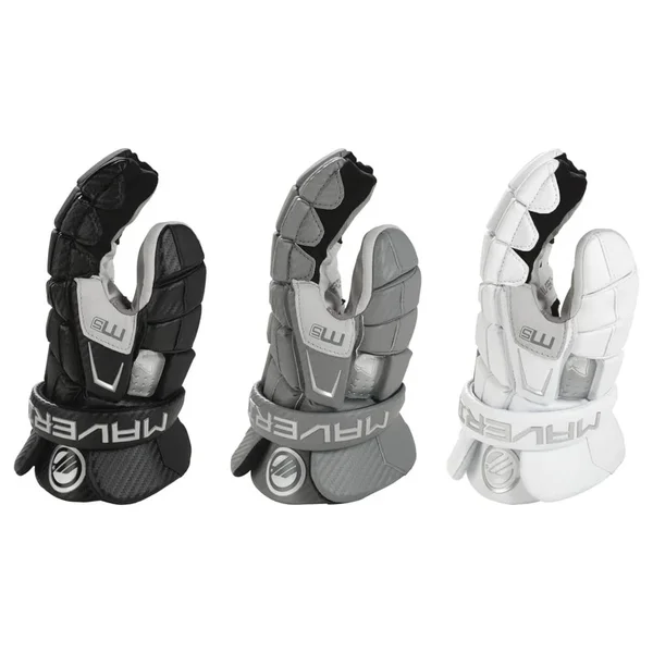Maverik M5 Glove Lacrosse Gloves - Grey, Size: Small