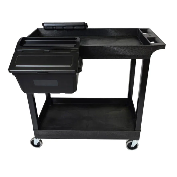 Luxor Two Shelf Cart with Outrigger Bins