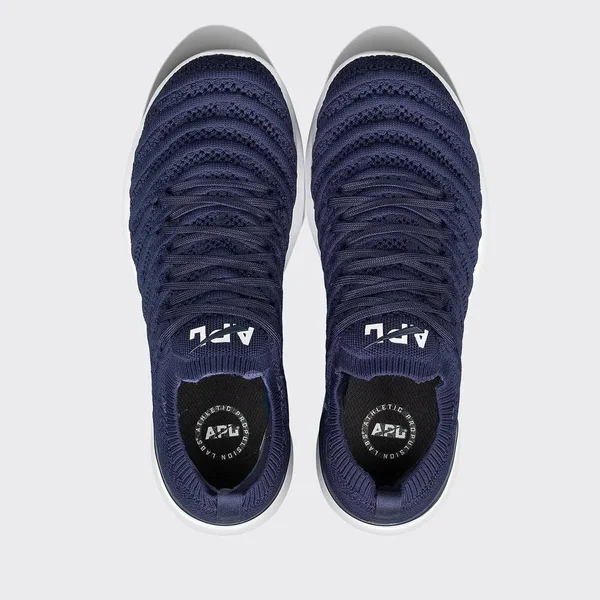 APL Women's Techloom Wave Navy/White Shoes in Size 7.5 - Athletic Propulsion Labs