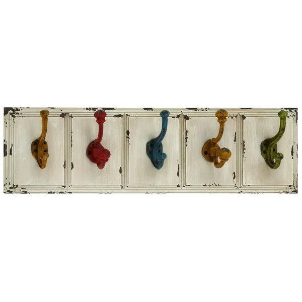 Maison Rouge Lamartine Wood and Metal 24-Inch x 7-Inch Wall Hook