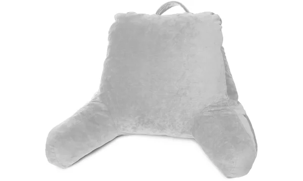 Nestl Bed Rest Reading Pillow with Arms - Premium shredded Memory Foam TV Pillow Foam Silver Single Medium Specialty Pillow