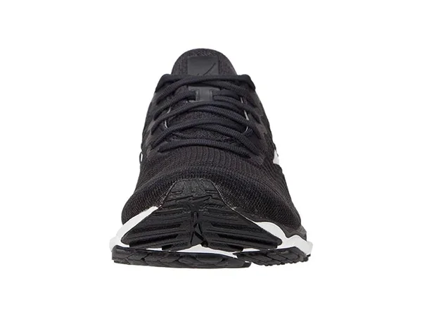 Mizuno - Men's Wave Inspire 16 Waveknit Running Shoe - black-white, Size 15