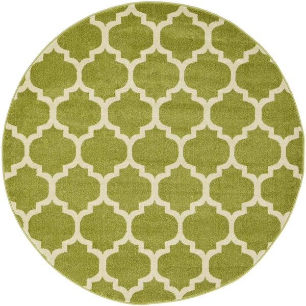 Unique Loom Philadelphia Trellis Area Rug (6& x 6& Round - Light Green)