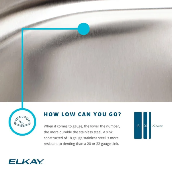Elkay ECTRU35179TC Crosstown Undermount 36-1/2 in. x 18-1/2 in. x 9 in. Single Bowl Stainless Steel Sink Kit
