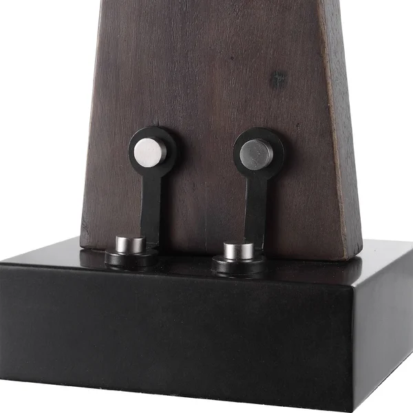 23x22 Industrial Style Wood and Metal Candle Holder with Candles
