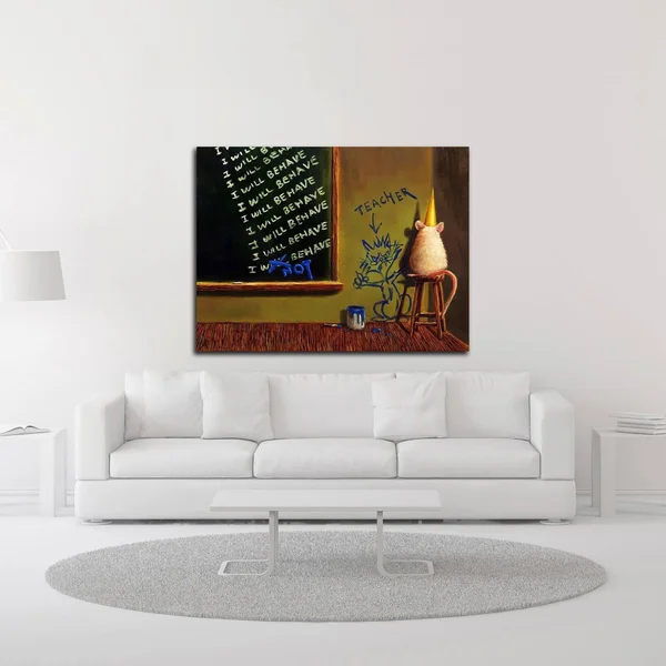 Tangletown Fine Art 18x22 x 24x22 Actions Have Consequences by Lucia Heffernan Print on Canvas