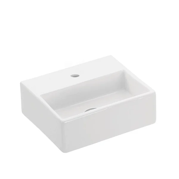 WS Bath Collections Quattro 30.01 Quattro 13x22 Wall Mounted/Vessel Bathroom Sink White