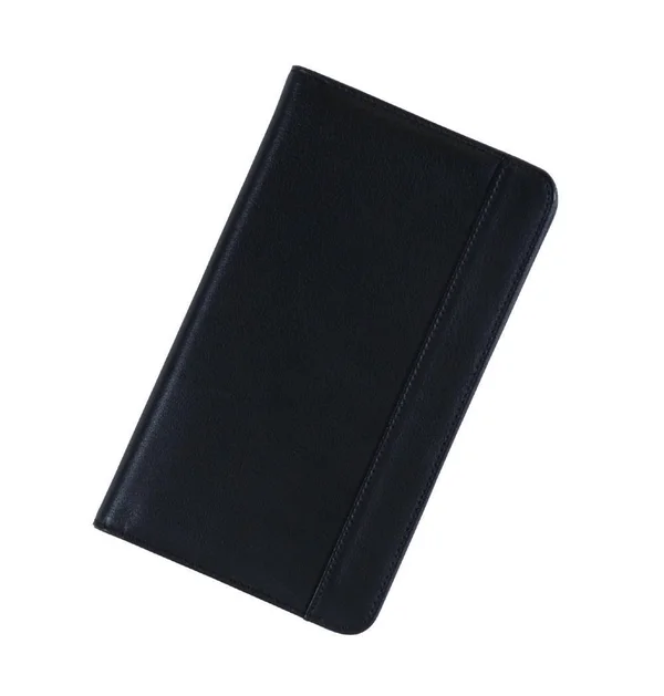 Royce 3-Up Leather Business Card File Black