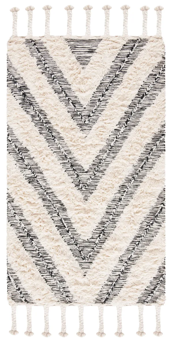 Safavieh Kenya KNY901H 9&0x22 x 12&0x22 Black - Ivory Area Rug