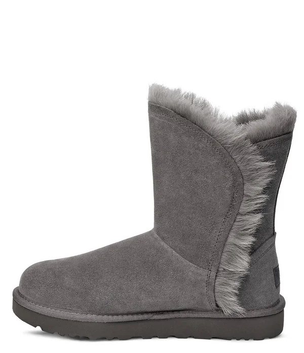 Ugg Women's Classic Short Fluff High Low Suede Boot - 40
