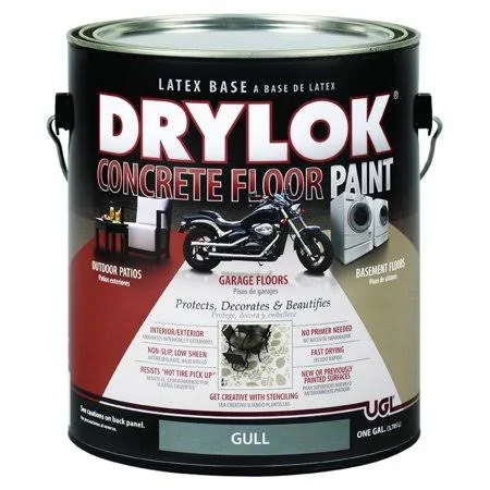 UGL 21313 Drylok Gull Gray Latex Based Concrete Floor Paint Gallon (Case of 2)