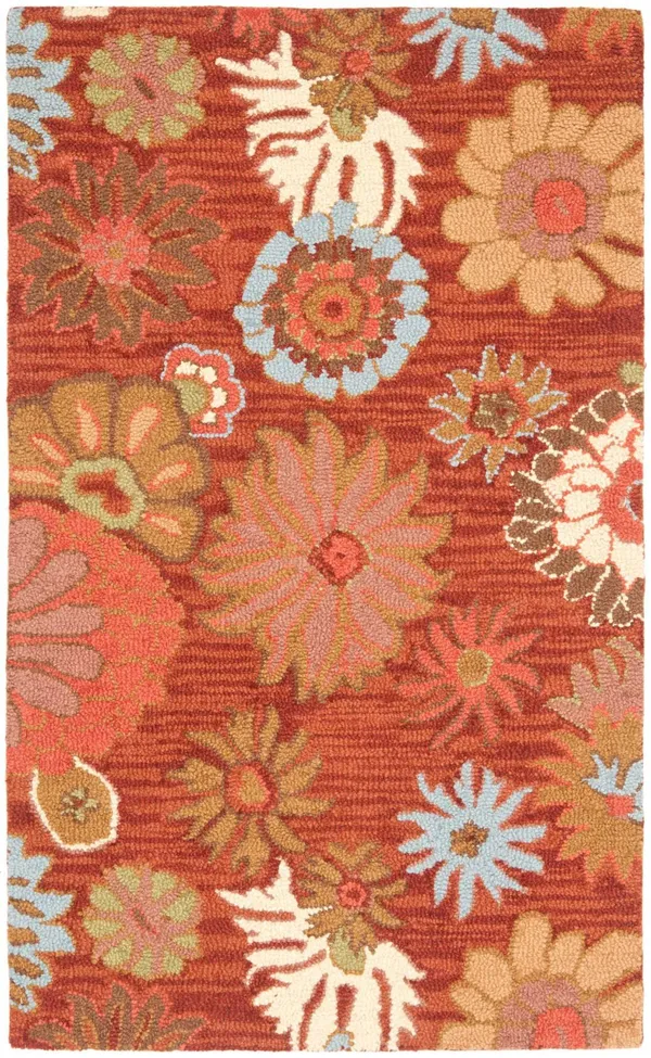 Safavieh Blossom BLM731B Red - Multi Rug 6& x 6& Round