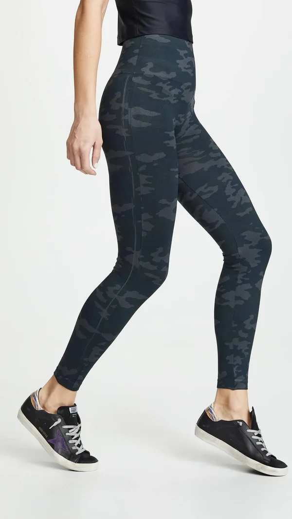 Spanx Look at Me Now Seamless Leggings Black Camo