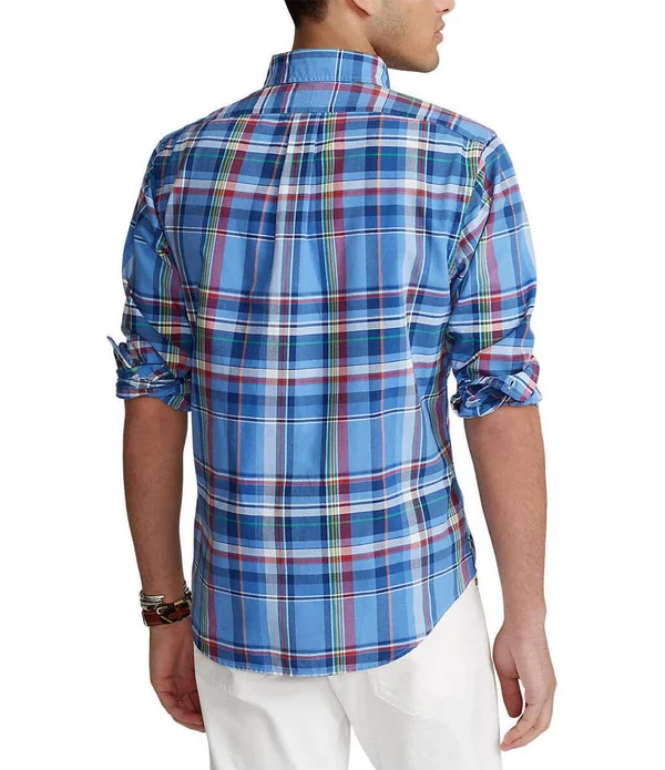 Polo Ralph Lauren Men's Classic Fit Plaid Oxford Shirt - Multi - 2XL