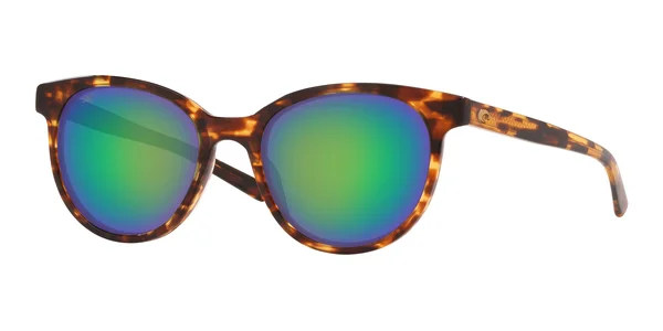 Costa Isla Sunglasses Shiny Deep Teal Crystal - Gray Silver Mirror 580G