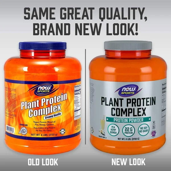 Now Foods, Sports, Plant Protein Complex, Creamy Vanilla - 96 oz