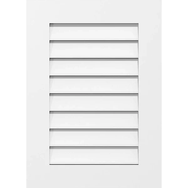 Vertical Surface Mount: Functional - Standard Frame PVC Gable Vent Ekena Millwork Size: 30x22 W x 40x22 L