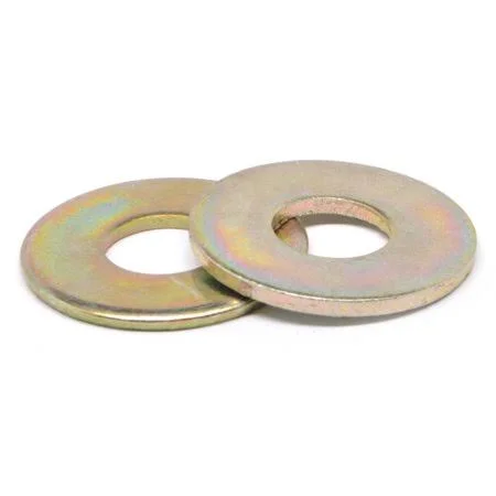 Asmc Industrial 1 inch Grade 8 Flat Washer USS Pattern Medium Carbon Steel Yellow Zinc Plated Pk 25