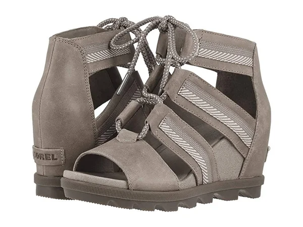 Sorel Women's Joanie II Lace Ash Brown Sandal 8.5