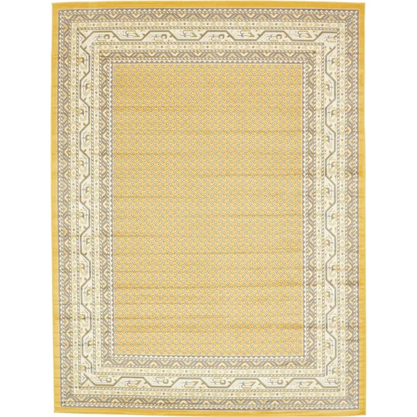 Unique Loom Allover Williamsburg Area Rug - 9& x 12& (Yellow)