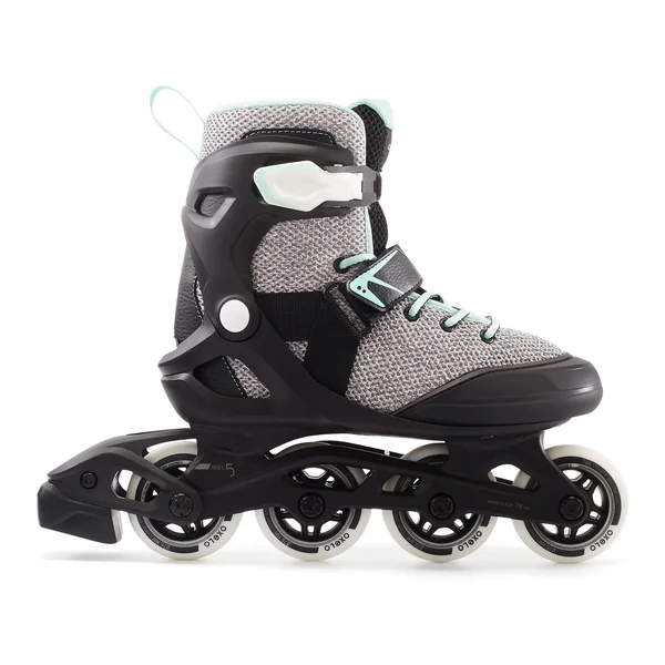 Oxelo Women's Fit100 Inline Fitness Skates in Pale Gray, Size 10.5
