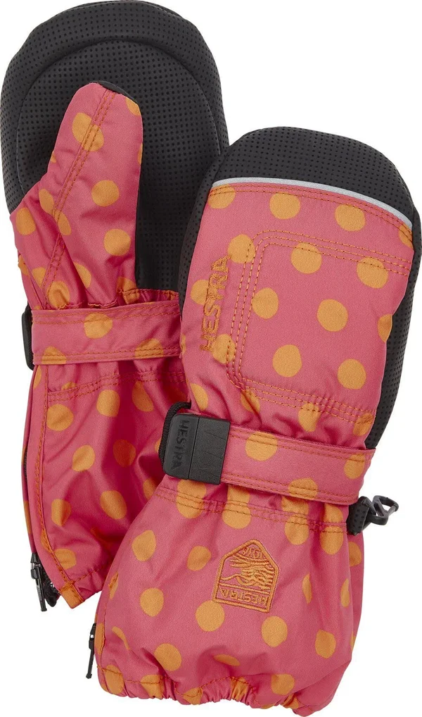 Hestra Baby Zip Long Mitten - Toddlers& Pink Print - 4