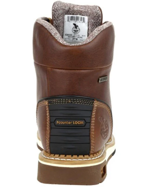 Men's Georgia Boot GB00351 Wedge Steel Toe Waterproof Work Boot - Size: 7, Brown