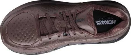Hoka One One Men's Gaviota Leather Shoe - 12 Wide - Demitasse - Black