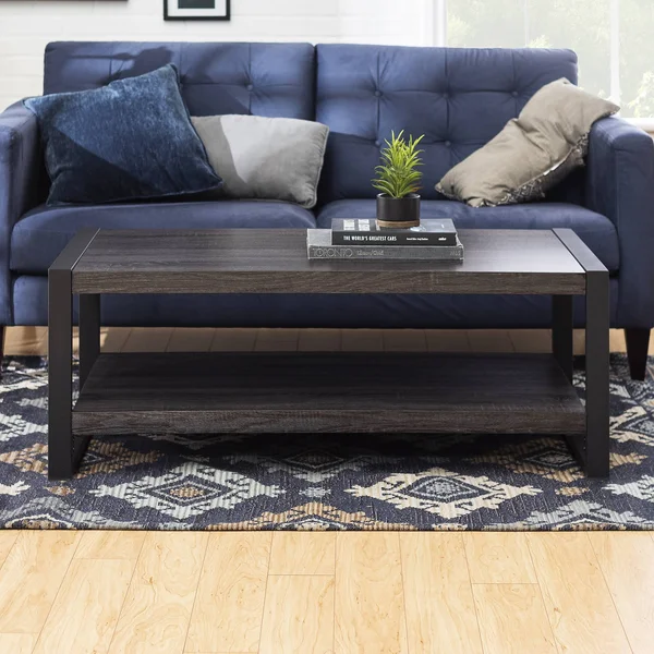 Walker Edison 48x22 Coffee Table - Charcoal