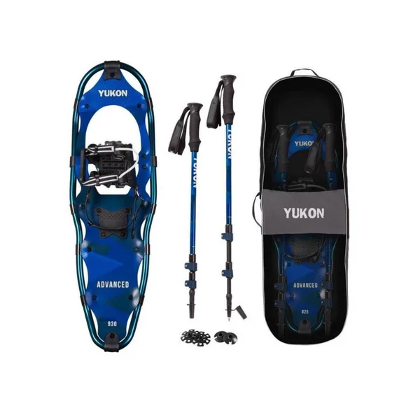 Yukon Charlie&s Advanced 8x22 x 25x22 Backcountry Snowshoe Kit - Blue