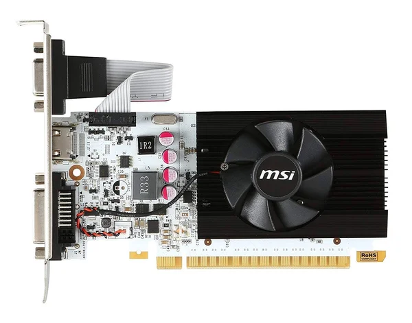 MSI GeForce GT 730 K-2GD5LP/OC Low Profile Graphics Card - 2 GB GDDR5 - 64-bit - 1006 MHz - 141.0 x 69.0 x 29.0 mm