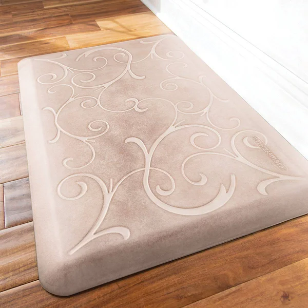 WellnessMats Estates Collection 3& x 2& Anti-Fatigue Mat Bella, Sand Dollar