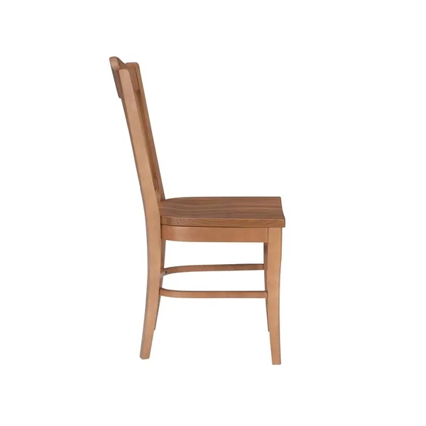 Linon Kelso Solid Wood Set of Two Chairs in Brown - CYMX2420
