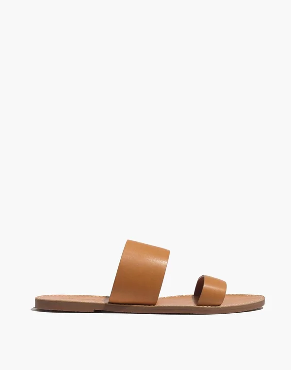 Madewell The Boardwalk Double-Strap Slide Sandal in Desert Camel - Size 10-M