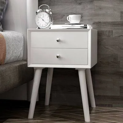 Goncalo 2 - Drawer Nightstand Corrigan Studio Color: White