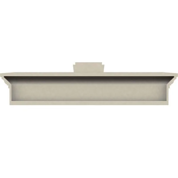 Ekena Millwork CRH06X156KA 156x22 Bottom Width x 159 1/2x22 Top Width x 6x22H x 1x22P Traditional Crosshead w/ Deco Keystone