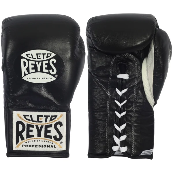 Cleto Reyes Safetec Professional Fight Gloves - Black, 10 oz