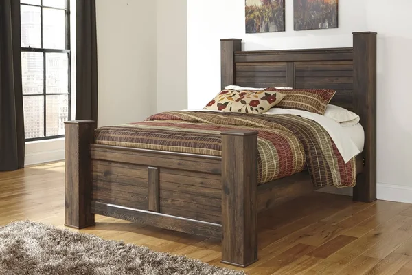 Ashley B246-98 Quinden Queen Rails - Dark Brown