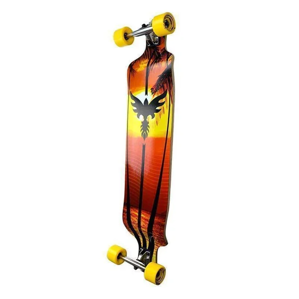 Yocaher Drop Down Sunset Longboard Complete