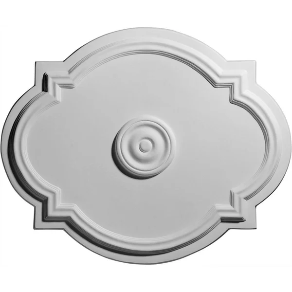 21 1/4x22W x 17 3/8x22H x 1x22P Waltz Ceiling Medallion (Fits Canopies Up to 4 1/2x22) - Hand-Painted Stone Hearth Crackle