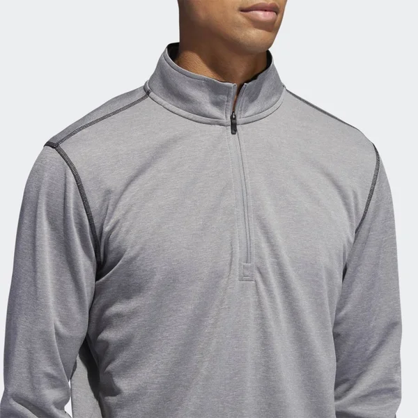 Adidas UV Protection 1/4 Zip Sweatshirt Men's - Size: Large, Grey